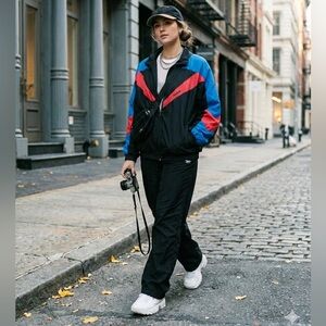 Vintage 90s Reebok Windbreaker Colorblock Track Jacket